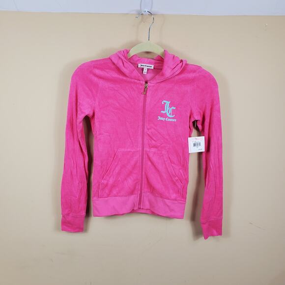 Juicy Couture Other - Juicy Couture Shocking Pink MT Robertson Hoodie Girl's Size 10